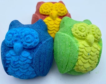 Owl Bath Bomb with Toy Owl Inside