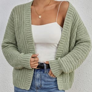 Crochet Cardigan Pattern, Crochet Open Front Cardigan pattern (Digital PDF) CD111