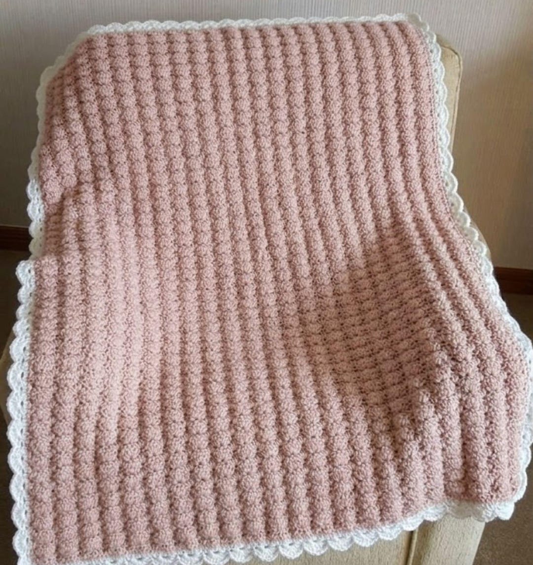 Easy Baby Blanket Crochet Pattern, Shell Stitch Beginner Friendly (PDF ...