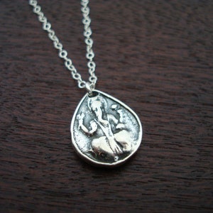 Sterling Silver Ganesha Necklace // Silver Ganesh Necklace // Dainty Chain Necklace // Ganesha Om Necklace // Elephant Necklace / Women Yoga