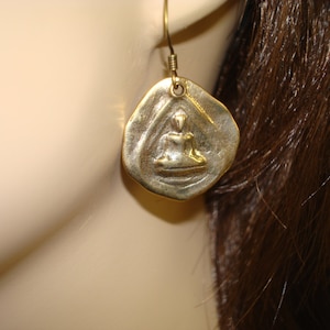 Women&#39;s Buddha Earrings // Jewelry, Women&#39;s Jewelry, Buddha Earrings, Onyx Earrings