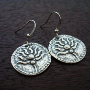 Women&#39;s Sterling Silver Lotus Earrings // Jewelry, Women&#39;s Jewelry, Yoga Jewelry, Earrings