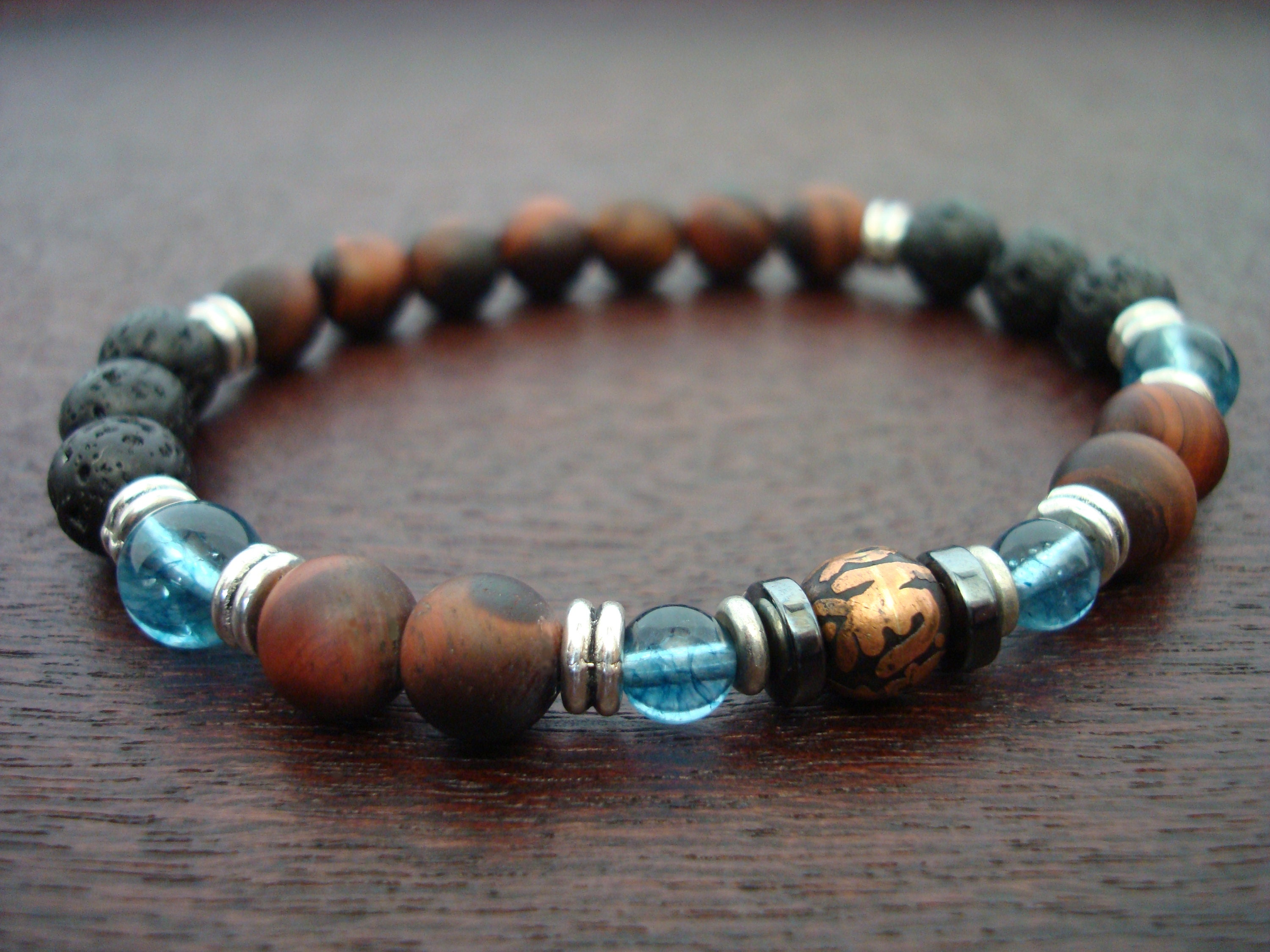 Bracciale Uomo Pietre Naturali - Uomo - Accessori - Di Cuore E Fant - Foto 3