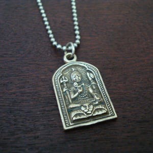 Men&#39;s Shiva Om Necklace // Double Sided Shiva Om Necklace // Mens Jewelry, Yoga , Buddhist Jewelry