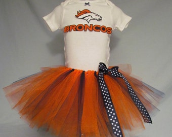 NFL Denver Broncos Tutu Cheer Dress Outfit for Baby Girls