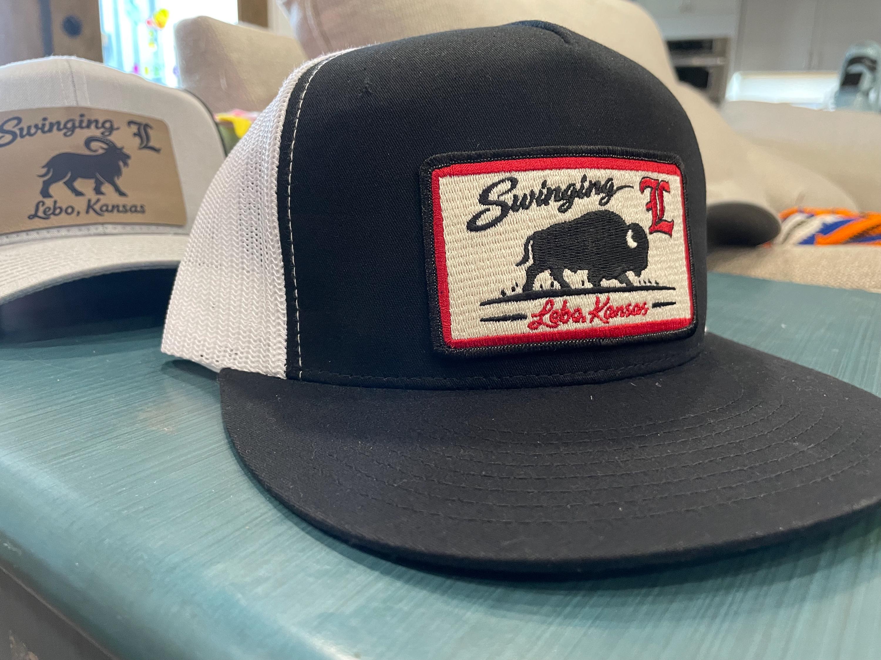 Bison Trucker Hat, Buffalo Patch Hat, Western Ranch Cap, Snapback