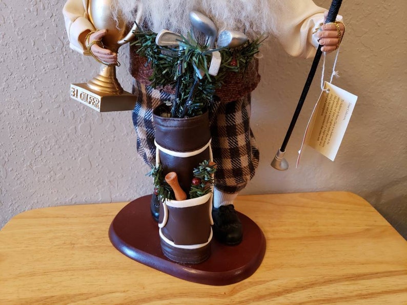 golfer Santa Claus by Tina Mitchell Christmas Figure