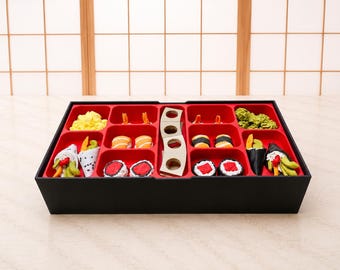 3D Printed Sushi Chess Set: Unique Board Game with Bento Box