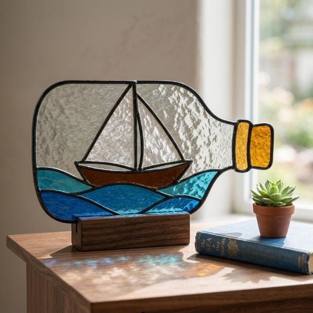 Wine bottle stained glass - Etsy 日本