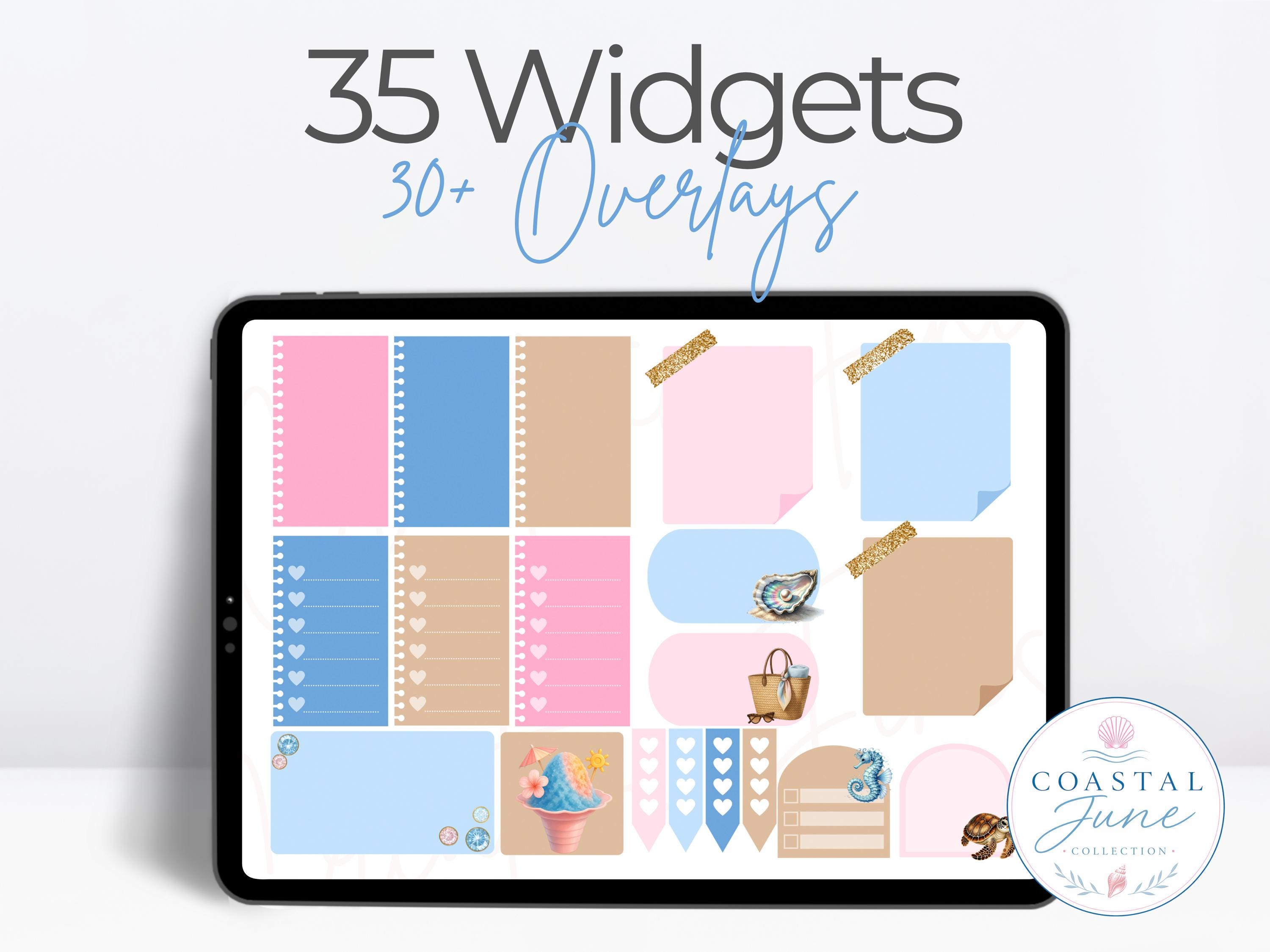 June Widget June Digital Planner Widgets Bundle | Colorful Goodnotes Widgets ...