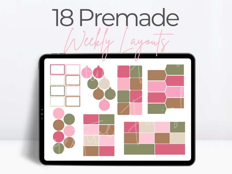 Christmas Goodnotes Digital Stickers Kit | December Digital Planner ...