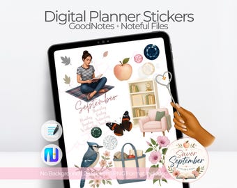 Fall Digital Planner Stickers for GoodNotes and Noteful |  2025 Autumn Calendar & Journal Kit | Realistic Clipart for Digital Planning