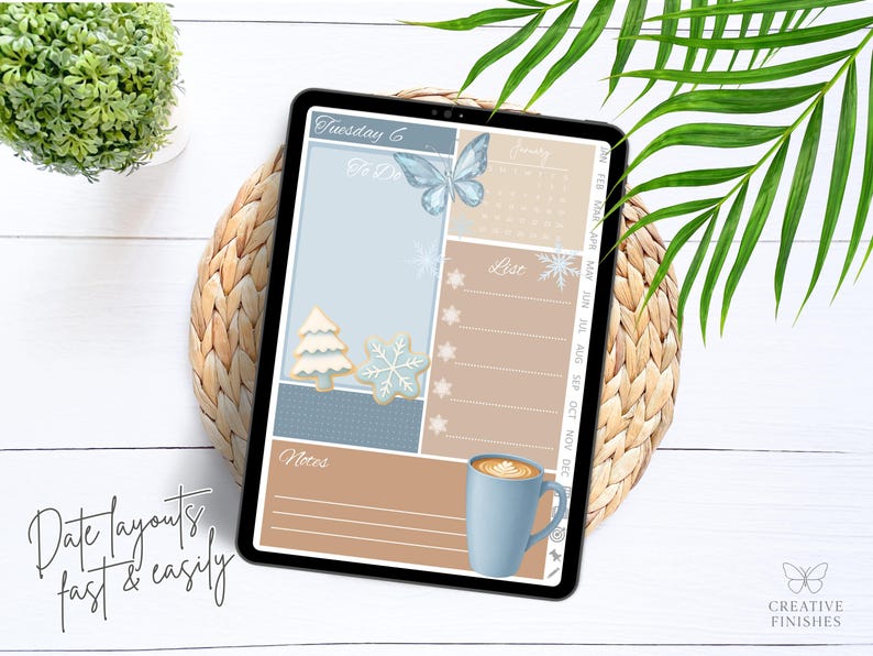 2026 Digital Planner Mini Calendar Stickers | Goodnotes Date Stickers ...