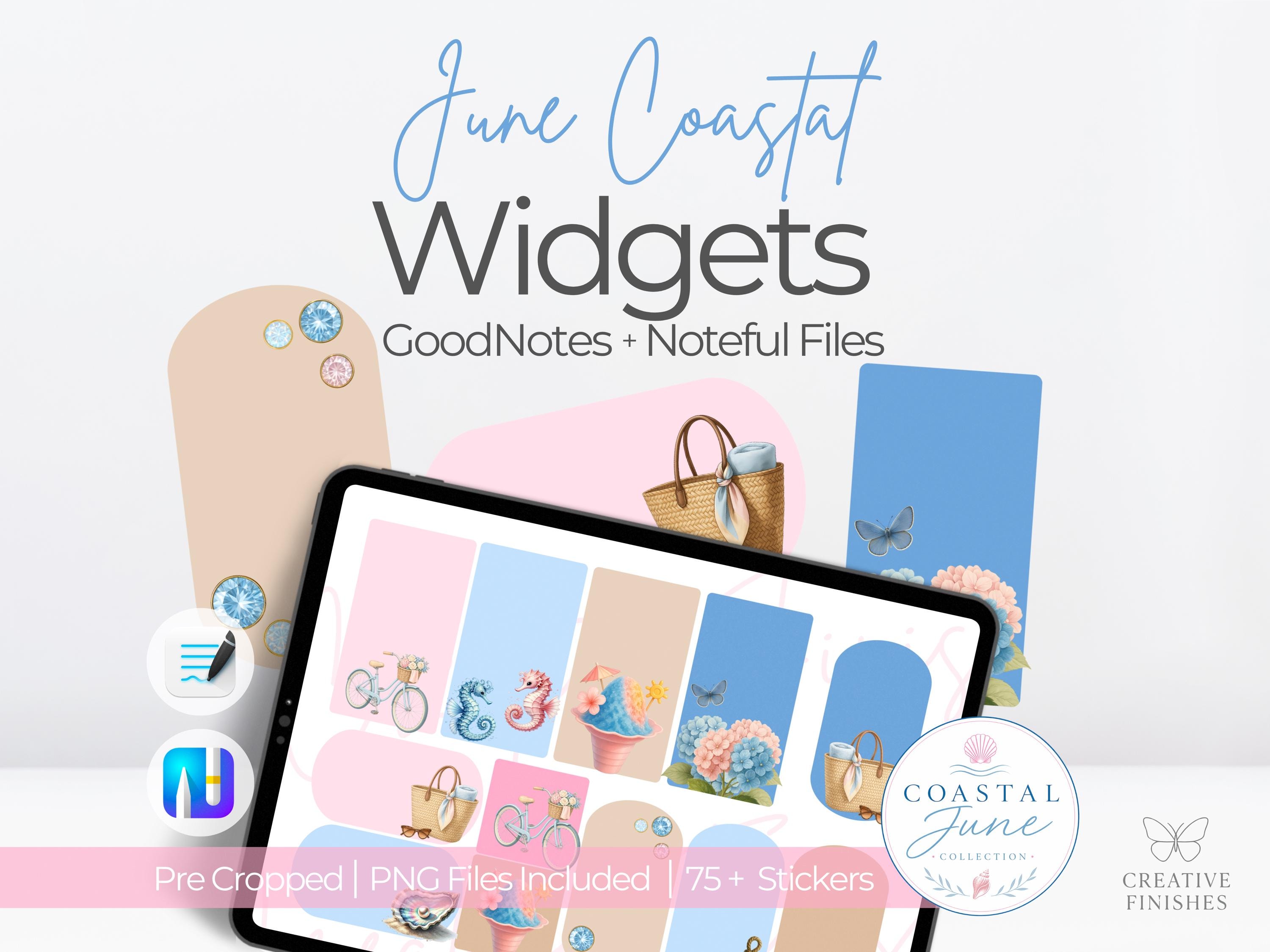 June Widget June Digital Planner Widgets Bundle | Colorful Goodnotes Widgets ...