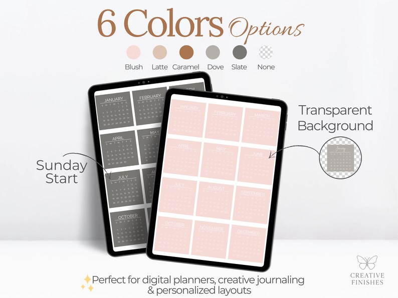 2026 Digital Planner Mini Calendar Stickers | Goodnotes Date Stickers ...