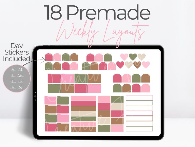 Christmas Goodnotes Digital Stickers Kit | December Digital Planner ...