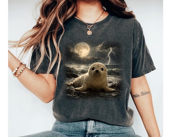 Seal Shirt, Cute Seal Tee, Ocean Lover Shirt, Baby Seal Shirt, Sea Animal Tee, Aesthetic Ocean Shirt, Seal Lover Gift