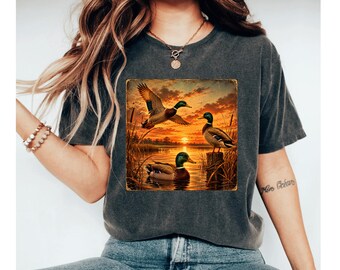 Mallard Duck Shirt, Duck Hunting Tee, Waterfowl Shirt, Duck Graphic Tee, Duck Lover Gift, Outdoor Nature Shirt