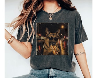 Funny German Shepherd Shirt, German Shepherd Hot Dog Tee, Dog Lover Gift, Dog Meme Graphic Tee, Funny Pet Lover Shirt