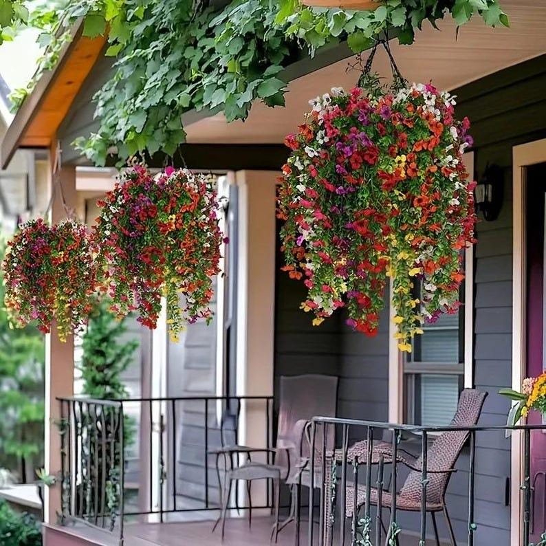 Artificial outdoor hanging plants - Etsy.de