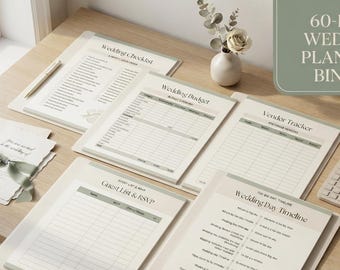 Wedding Planning Binder – Budget Organizer, Guest List & Wedding Checklist