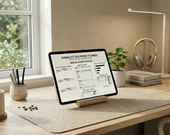 2026 Minimalist Budget Planner, Finance Tracker, Savings Goals (PDF Download)