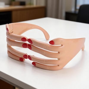 ?Women Cream Finger-Shaped Novelty Funny Eye-Cover Sunglasses Props Gag Gifts Amazon.com: Fighting to Achieve Novelty Fingers Shaped  main image 4