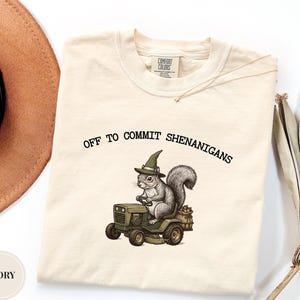 Off to Commit Shenanigans Shirt, Funny Squirrel Tee, Sarcastic Animal Shirt, Comfort Colors Funny Shirt, Squirrel Lover Gift