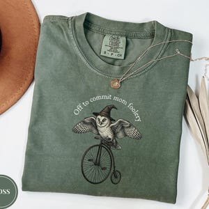 Ab Mama Foolery Shirt, lustiges Eulen Mama T-Shirt, süßes Eulen Geschenk für Mama, Komfort Farben sarkastisches Mama Shirt, Eulen Liebhaber T-Shirt