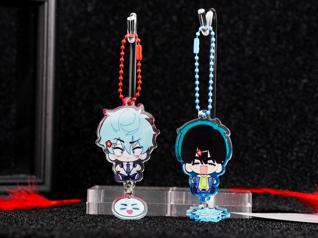 Alien Stage Till & Ivan Chibi Acrylic Keychain Set With Dangling Charms ...