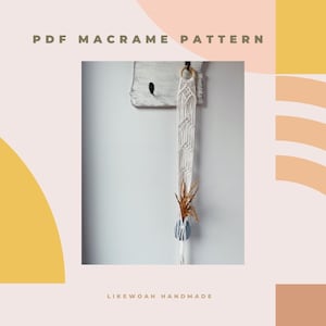 Macrame Plant Hanger Pattern, Macrame PATTERN - Written PDF and Knot Guide, macrame plant hanger tutorial, Plant hanger, Macrame Pattern