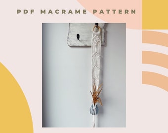 Macrame Plant Hanger Pattern, Macrame PATTERN - Written PDF and Knot Guide, macrame plant hanger tutorial, Plant hanger, Macrame Pattern