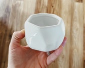 Geometric Ceramic Container, Air Plant Holder, Air Plant Pot, Air Plant Container, Ceramic Pot, Air Plant Stand
