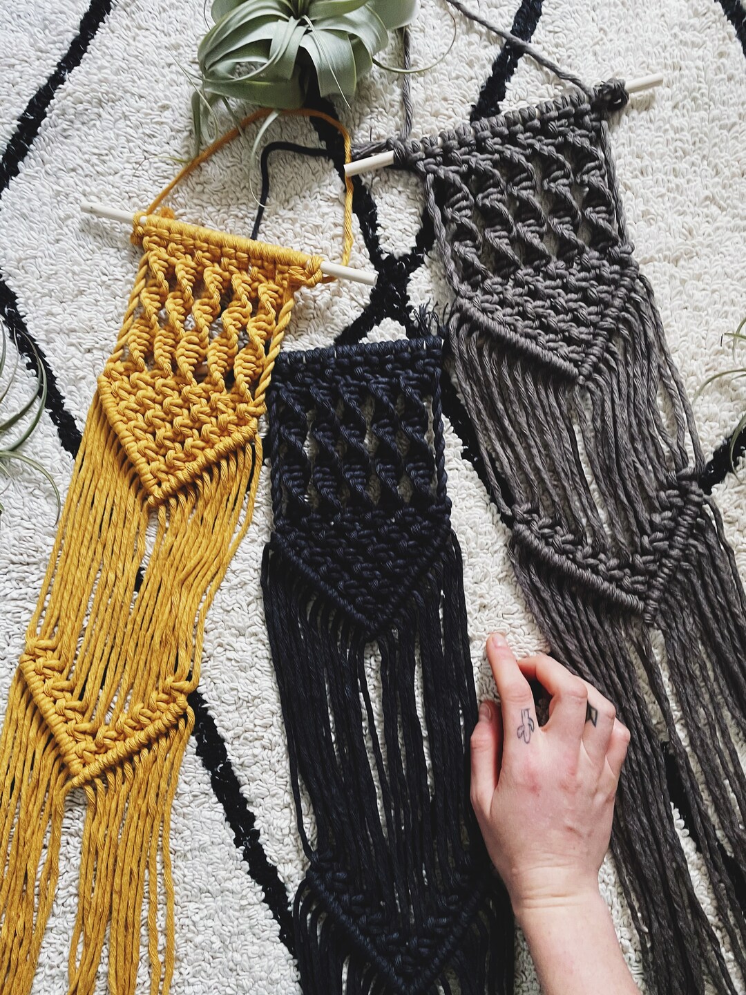 Beginner Macrame Wall Hanging Pattern | Illustrated Knot Guide (PDF ...
