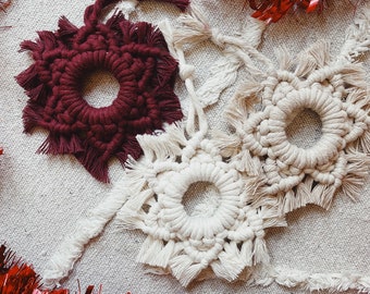 Macrame Snowflake Ornament Pattern (PDF)