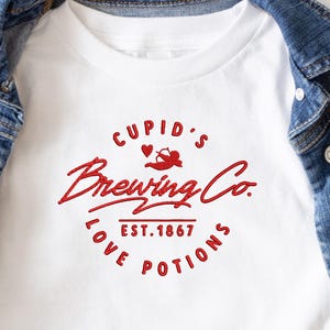 Valentine's Day, Cupid's Brewing Co, Love Potion, Embroidery Design, Instant download 3 sizes embroidery file