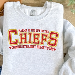 Custom adult Unisex Embroidered sweatshirt, Karam is the guy on the Chiefs coming straight home to me