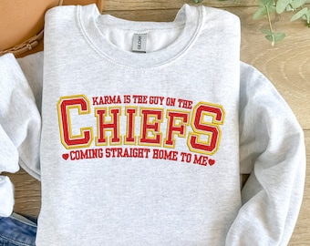 Custom adult Unisex Embroidered sweatshirt, Karam is the guy on the Chiefs coming straight home to me