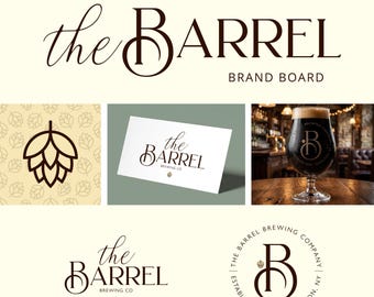 Custom Brewing Company Logo and Branding Kit