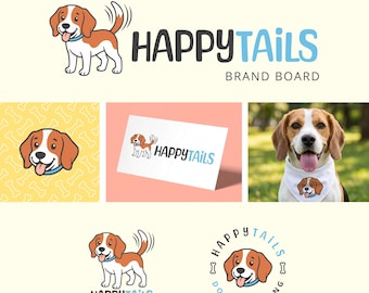 Custom Dog Grooming Logo and Branding Kit