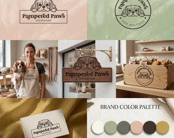 Custom Dog Boutique Logo and Branding Kit