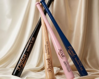 Personalized Baseball Bat, Groomsmen Gift, Ring Security Bat, Custom Engraved Wood Bat, Best Man Proposal, Coach Gift for Him