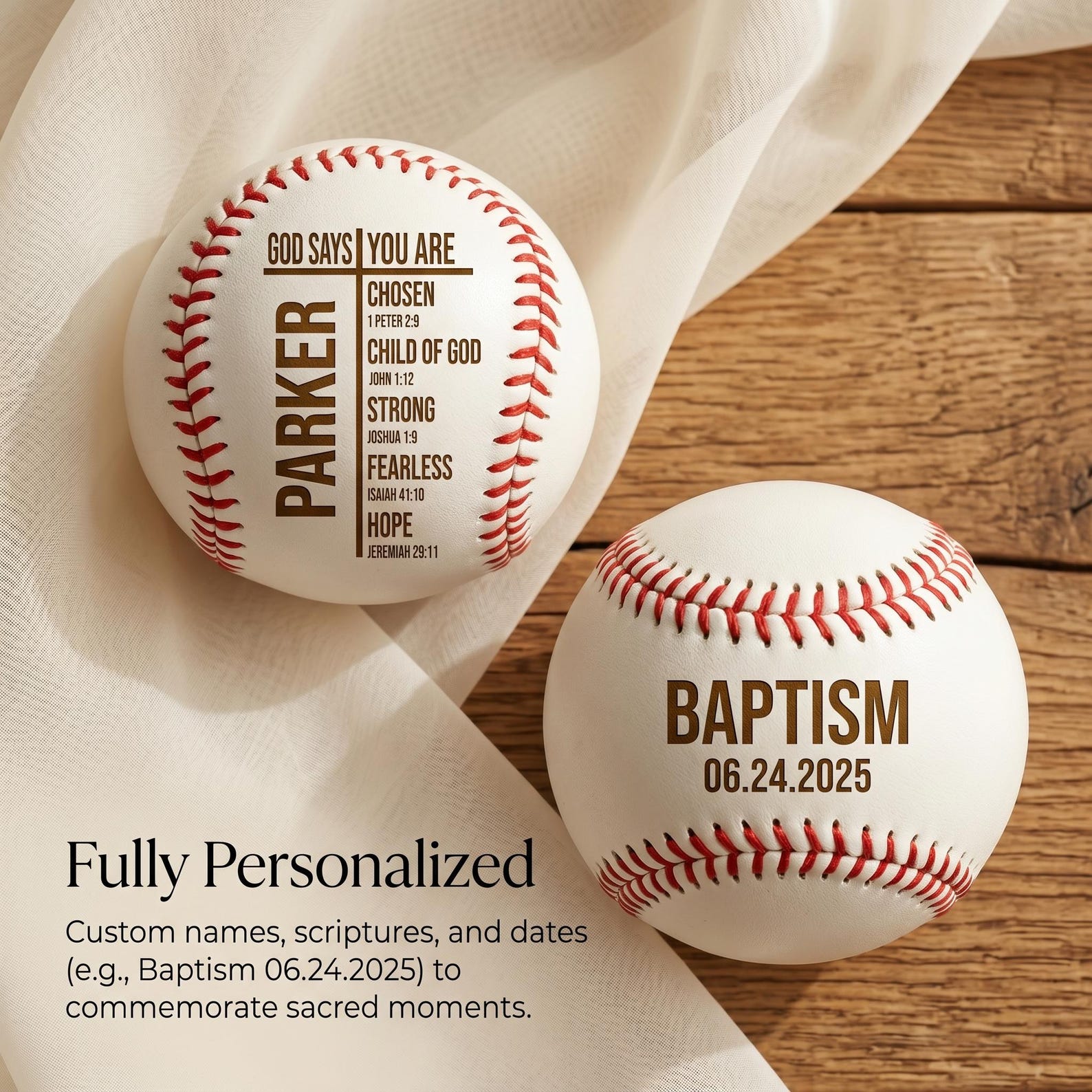 Personalized Scripture Baseball, Custom Christian Gift for Boy ...