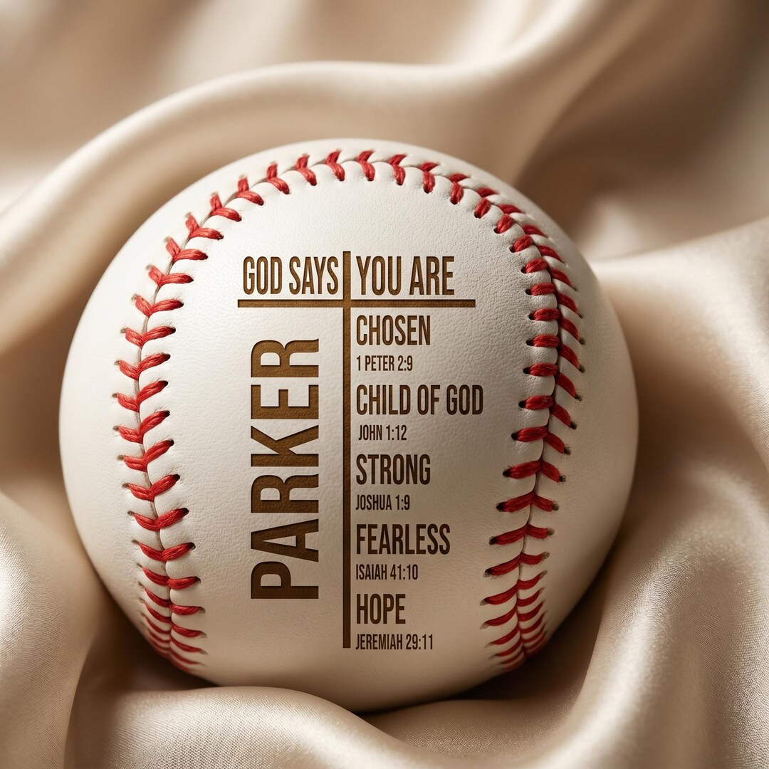 Personalized Scripture Baseball, Custom Christian Gift for Boy ...