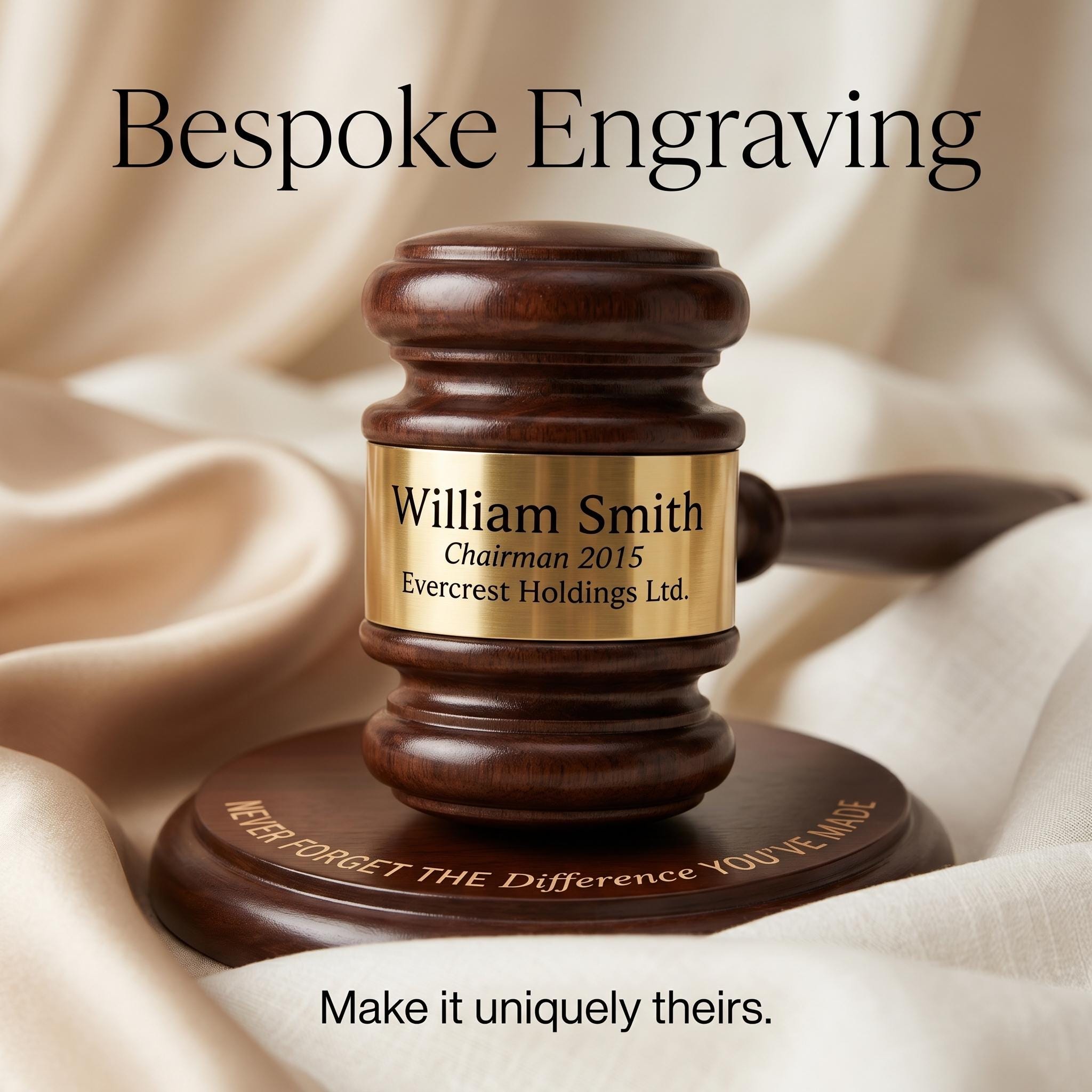 Personalized Wood Gavel Set, Custom Judge Gift, Engraved Sound Block ...