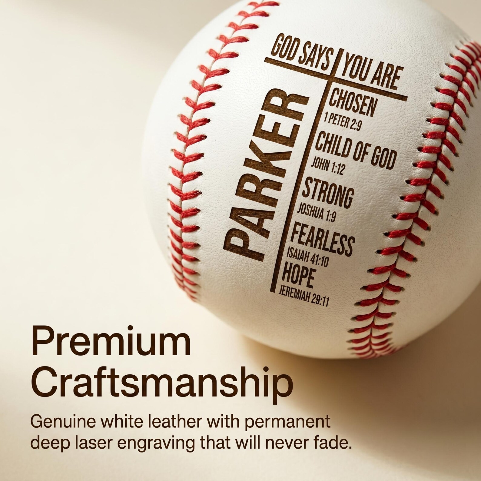 Personalized Scripture Baseball, Custom Christian Gift for Boy ...