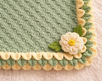 Dragon Scale Crochet Baby Blanket Pattern – Cosy Pram Wrap (UK/US Terms) (PDF)