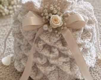 Crochet Makeup Bag Pouch: Bridal, Prom, Wedding Accessory (PDF Pattern)