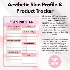 Registro de investigación dermatológica PNG PDF Diario de análisis del cuidado de la piel Hoja de prueba de ingredientes Libro de revisión digital Guía de estudio de belleza Mapa de auditoría de la piel