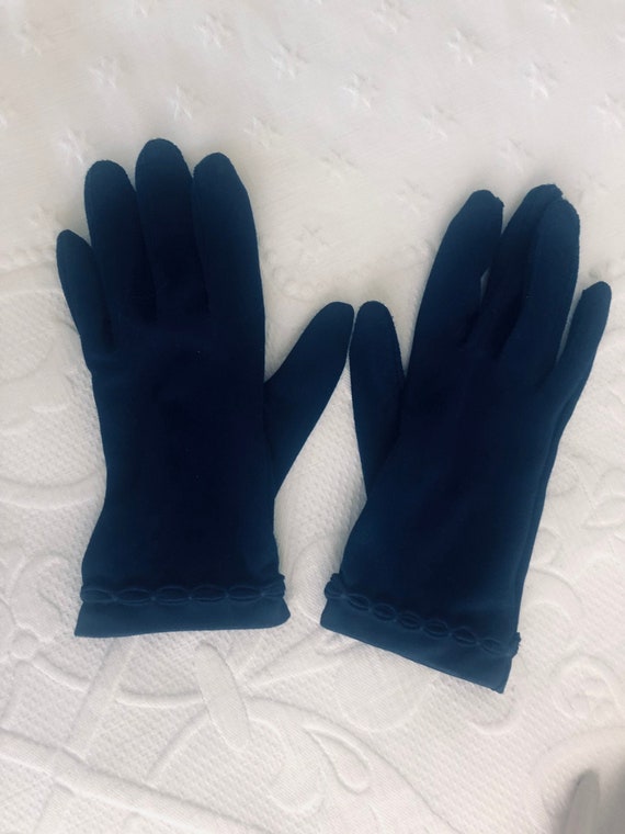 Vintage Blue Gloves, Nylon, 7-1/2- 8-1/2